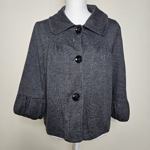 Adorable Button 3/4 Sleeve Sweater Collar